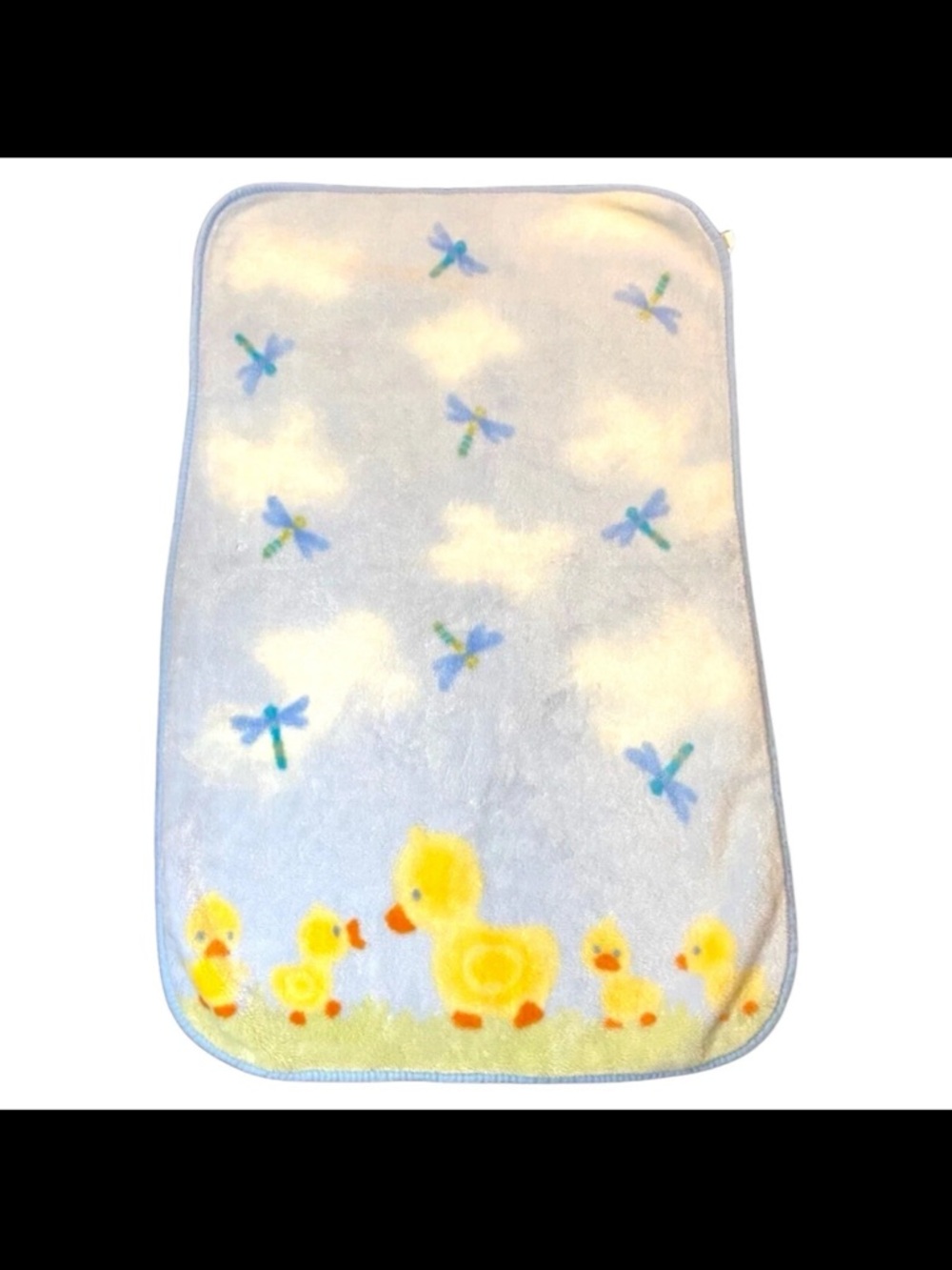 Carters Plush Mom Baby Ducks Duck Blanket Blue Cloud Dragonfly Lovey